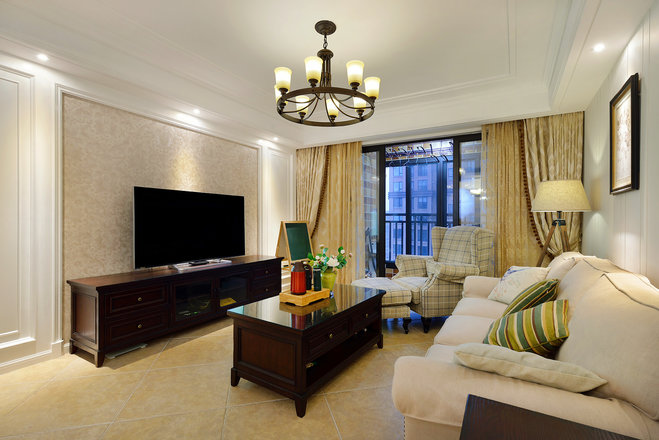 湘潭綠地145平米現代美式風格裝修案例