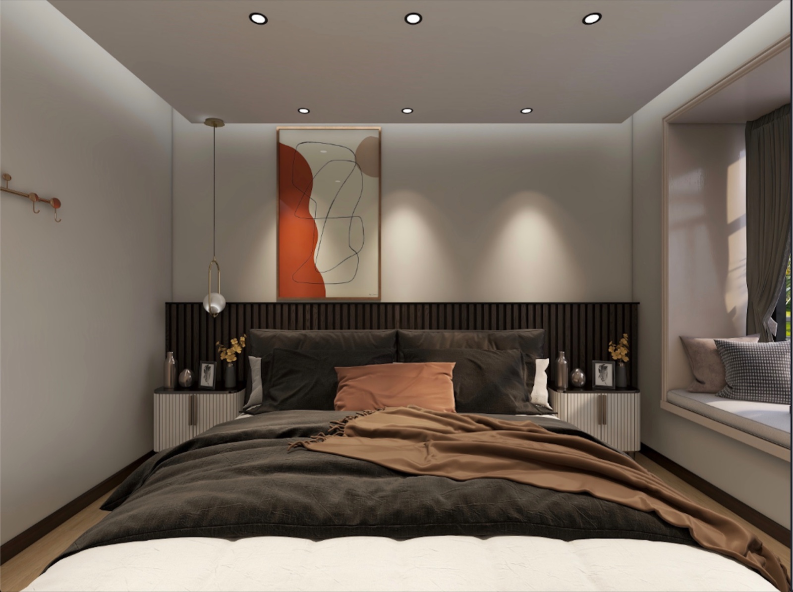 85現代三房裝修效果圖,小三房現代風格裝修案例