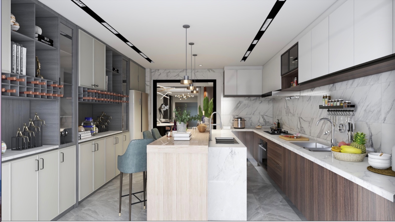 85現代三房裝修效果圖,小三房現代風格裝修案例