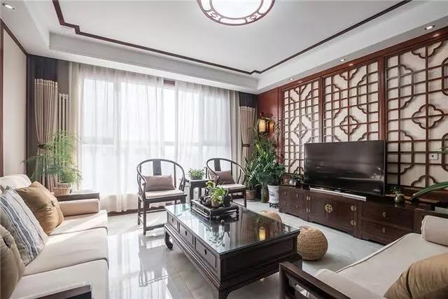 140平中式風格裝修案例，一個客廳都美爆了！