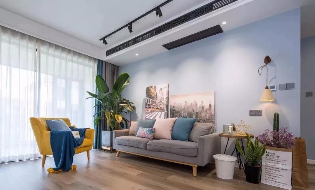 120㎡簡約溫馨風格新房裝修，陽臺落地窗效果